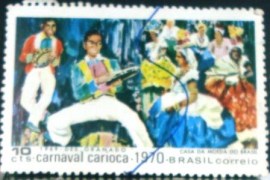 Selo postal do Brasil de 1969 Carnaval Carioca 10 - C 663 U