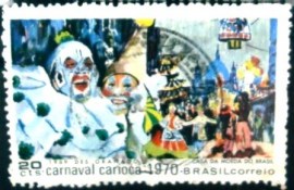Selo postal do Brasil de 1969 Carnaval Carioca 20 - C 664 U
