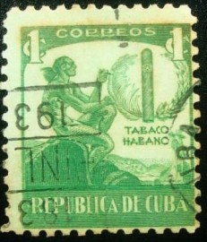 Selo postal de Cuba de 1939 Cigar industry