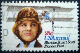 Selo postal Estados Unidos 1980 Blanche Scott