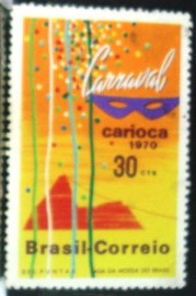 Selo postal do Brasil de 1970 Carnaval Carioca 30