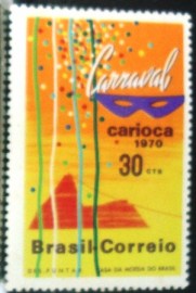 Selo postal do Brasil de 1970 Carnaval Carioca 30