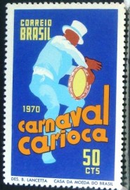 Selo postal Comemorativo do Brasil de 1970 - C 666 M