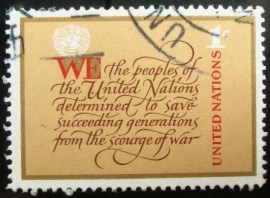 Selo postal Nações Unidas de 1978 Charter of UNO