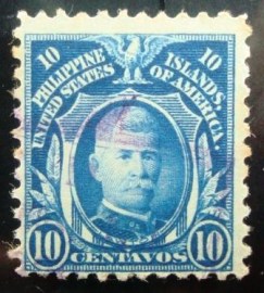 Selo postal das Filipinas de 1917 General Henry W. Lawton 10A
