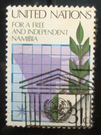 Selo postal Nações Unidas de 1979 For a Free and Independent Namibia