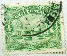 Selo postal da Guatemala de 1929 National Observatory