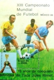 Bloco postal do Brasil de 1985 Mundial México 86