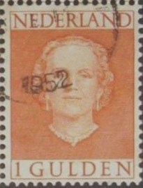 Selo postal da Holanda de 1949 Queen Juliana 1