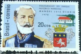 Selo postal do Brasil de 1970 Parque Marechal Osório