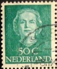 Selo postal da Holanda de 1949 Queen Juliana 50c