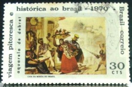 Selo postal do Brasil de 1970 Jean Baptiste Debret