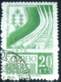 Selo postal Comemorativo do Brasil de 1970 - C 676 M1D