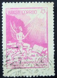 selo postal do Brasil de 1949 Congresso Vocações - C 247 U