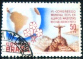 Selo postal Comemorativo do Brasil de 1970 - C 679 M1D