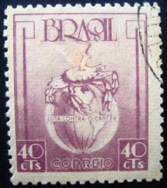 Selo postal do Brasil de 1948 Campanha Contra Câncer - C 241 U