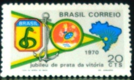Selo postal Comemorativo do Brasil de 1970 - C 684 N