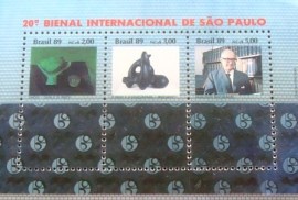 Bloco postal do Brasil de 1989 20ª Bienal de São Paulo