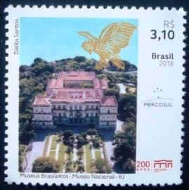 Selo postal do Brasil de 2018 Museu Nacional
