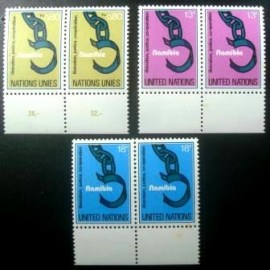 Série de selos postais das Nações Unidas de Nova Iorque de 1978 Namíbia
