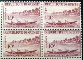 Quadra de selos postais da Guiné de 1959 Tamara Lighthouse 10