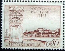 Selo postal da Iuguslávia de 1969 City of Ptuj