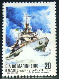 Selo postal do Brasil de 1970 Dia do Marinheiro