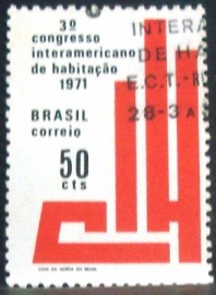Selo postal Comemorativo do Brasil de 1971 - C 693 MCC