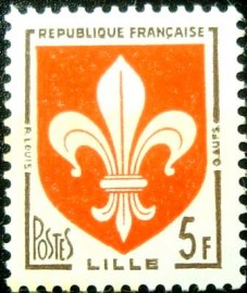 Selo postal da França de 1958 Lille
