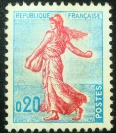 Selo postal da França de 1960 Sower of Piel (type I) 0,20