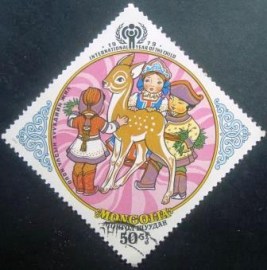 Selo postal da Mongólia de 1979 International Year of the Child