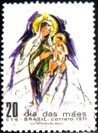 Selo postal do Brasil de 1971 Dia das Mães
