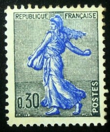 Selo postal da França de 1961 Sower line 0,30