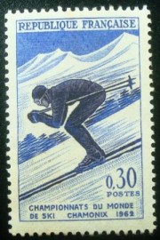 Selo postal da França 1962 Ski World Championship