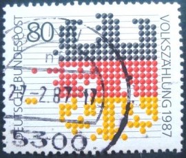 Selo postal da Alemanha de 1987 Federal Eagle Census