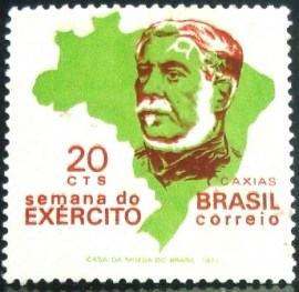 Selo postal do Brasil de 1971 Duque de Caxias