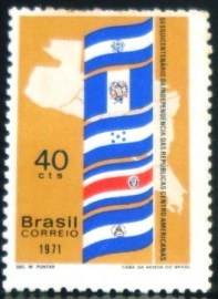 Selo postal do Brasil de 1971 Rep. Centro-Americanas