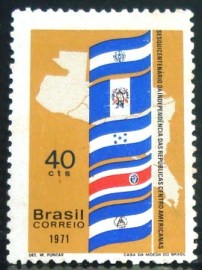 Selo postal do Brasil de 1971 Rep. Centro-Americanas