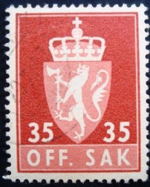 Selo postal da Noruega de 1955 OFF. SAK I