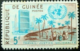 Selo postal da Guiné de 1959 UNO building in New York 5