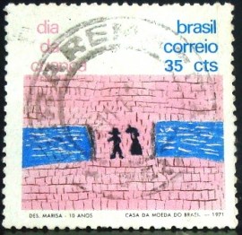 Selo postal Comemorativo do Brasil de 1971 - C 710 U