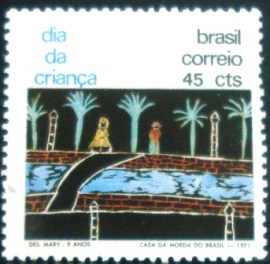 Selo postal Comemorativo do Brasil de 1971 - C 711 M