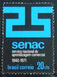 Selo postal do Brasil de 1971 Senac