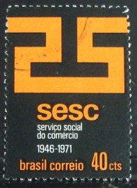Selo postal do Brasil de 1971 Sesc - C 716 U