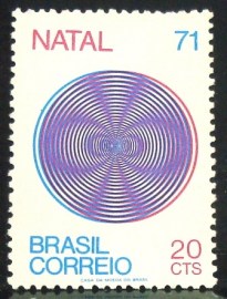 Selo postal Comemorativo do Brasil de 1971 - C 718 M