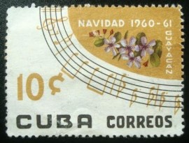 Selo postal de Cuba de 1960 Guaiacum 10