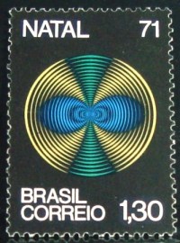 Selo postal do Brasil de 1971 Natal 1,30 - C 720 N