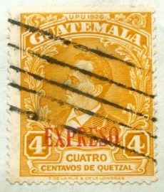 Selo postal da Guatemala de 1940 Miguel Garcia Granado Expresso