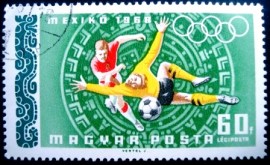 Selo postal da Hungria de 1968 Football