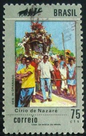 Selo postal do Brasil de 1972 Círio de Nazaré